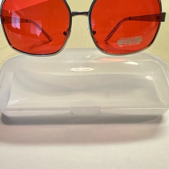 Tyler Durden Sunglasses Shades Fight Club NEW Oliver Peoples 523 Brad Pitt Red - Picture 11 of 16